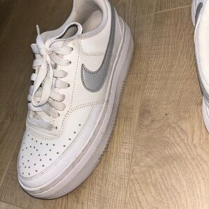 Nike White and Gray Casual Sneakers